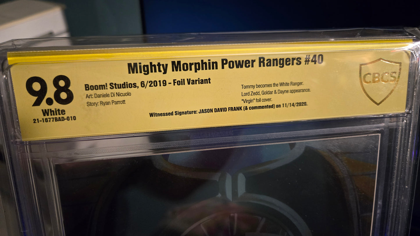 Mighty Morphin Power Rangers #40, CBCS 9.8 w/ Verified Jason David Frank Signature