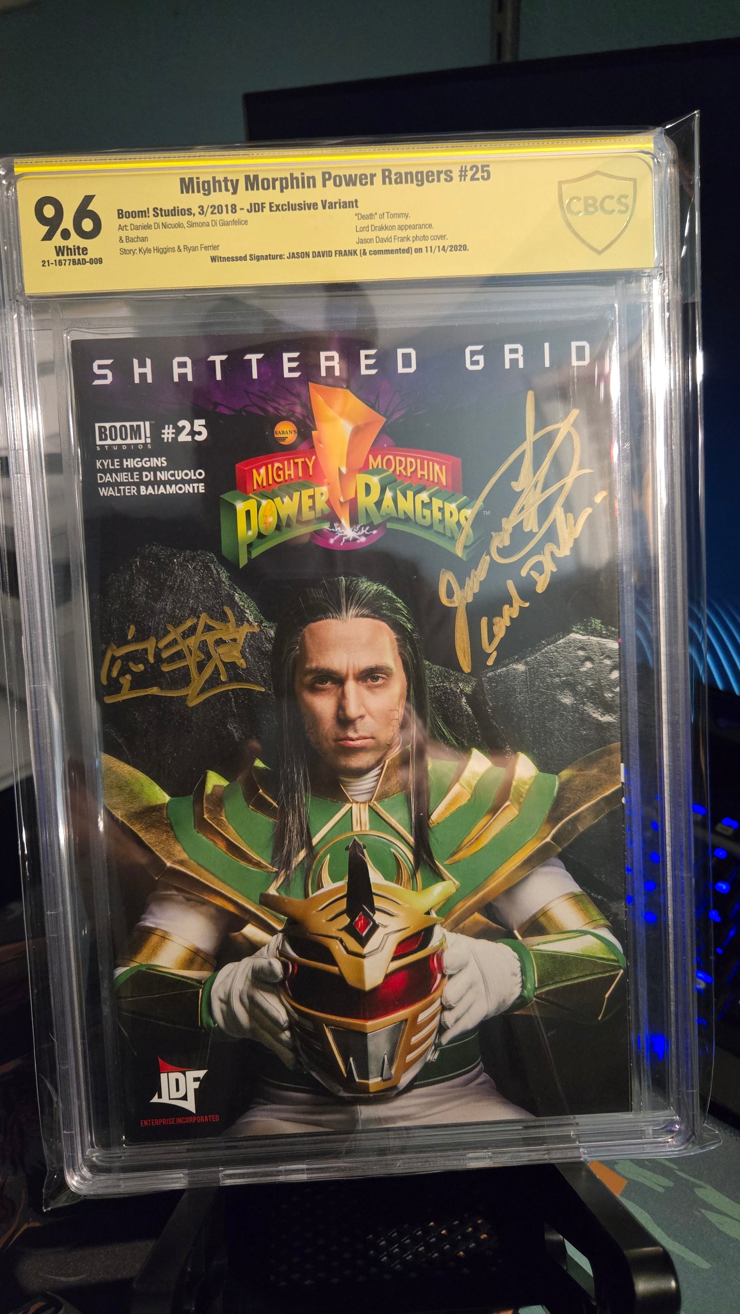Mighty Morphin Power Rangers, Vol. 1 (Boom! Studios) CBCS 9.6 VERIFIED SIGNATURE OF Jason David Frank